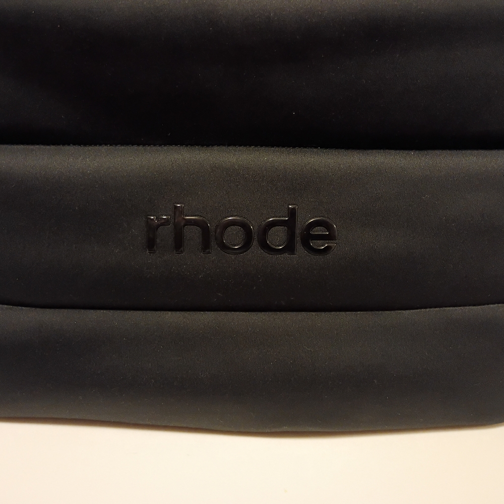 RHODE Matte Black Silicone Logo Clutch..PRICE FIRM